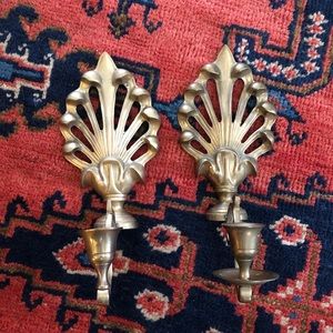 ✨Vintage✨ Solid Brass Shell Wall Sconces